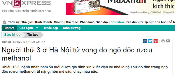 Vấn đề rượu giả, rượu pha cồn gây nguy hiểm đến tính mạng con người liên tục xuất hiện trên báo